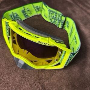 イエロー 黄色 スコット クリア ゴーグル オートバイ ヘルメット モトクロス スキー UVカット保護メガネ 防砂塵