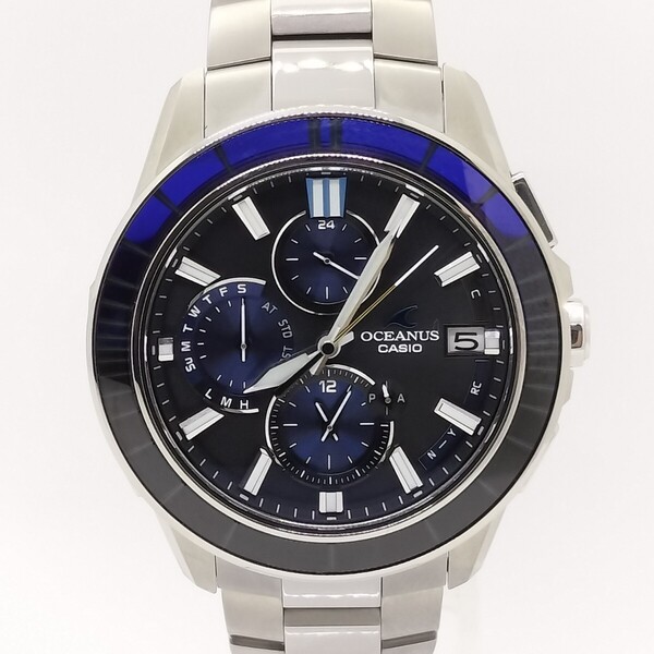 【極美品】CASIO カシオ OCEANUS オシアナスマンタ 江戸切子 サファイアガラスベゼル 限定モデル OCW-S4000C-1AJF 箱保付きメンズ腕時計