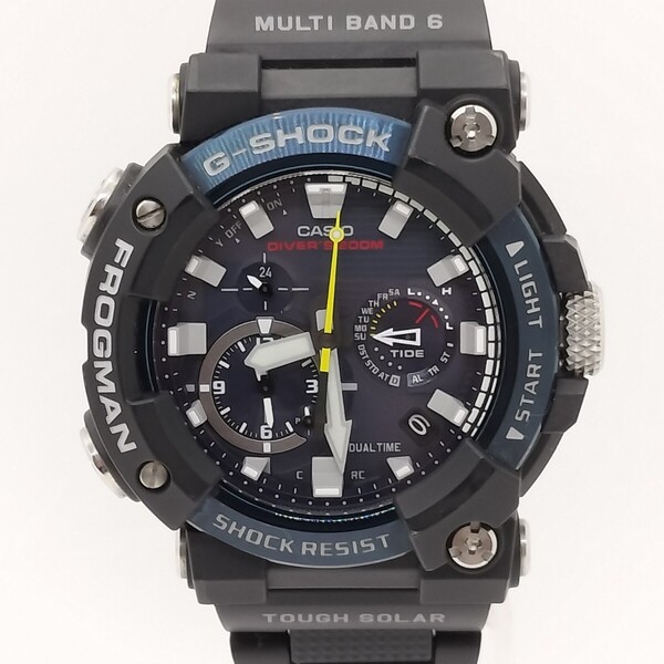 【美品】CASIO カシオ G-SHOCK FROGMAN 電波ソーラー Bluetooth対応 GWF-A1000C-1AJF 箱付きメンズ腕時計