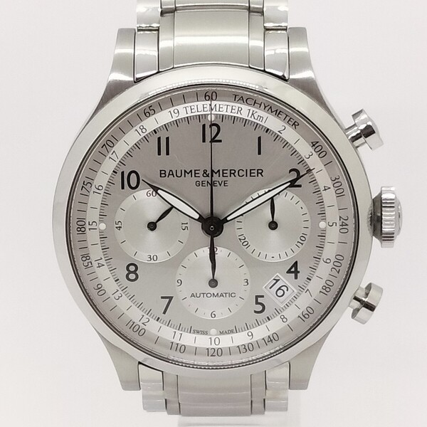 【良品】】BAUME&MERCIER ボーム&メルシエ ケープランド クロノグラフ デイト M0A10064 箱保付きメンズ腕時計