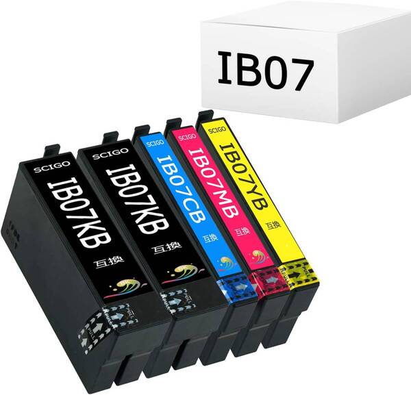 IB07 5本(4色セット) エプソン マウス 互換インクカートリッジ PX-M6011F PX-S6010 PX-M6010F IB07KB IB07CB IB07MB IB07YB