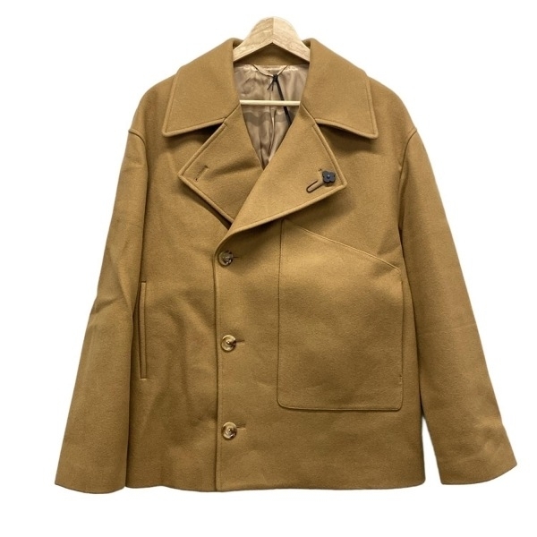 美品 ラルディーニ ブラウン ストライプ チェスターコート サイズ46 美品 ラルディーニ ブラウン ストライプ チェスターコート