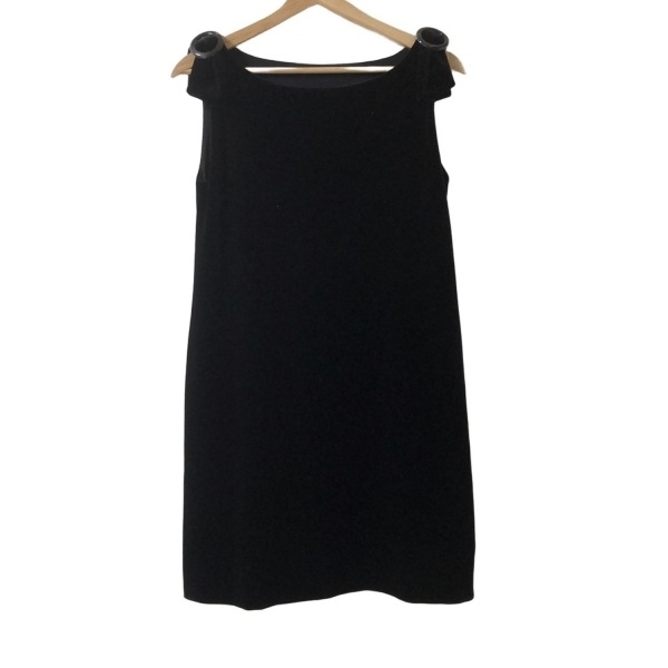 【美品】FOXEY フォクシー　バイカラー　ノースリーブ　ひざ丈ワンピース　40 美品】FOXEY フォクシー バイカラー ノースリーブ ひざ丈ワンピース 40