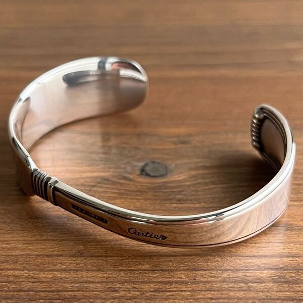 Cartier カルティエ Marie Louise ビンテージ バターナイフ バングル ブレスレット スターリングシルバー 925 メンズ ウィメンズ