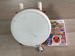 Wii ソフト 太鼓の達人Wii 超ごうか版 太鼓とバチ セット 【管理 22464】【B】