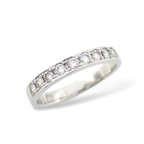 TASAKI 田崎真珠 タサキ ダイヤ ダイヤモンド 0.31ct 9P ハーフサークル ハーフエタニティ Pt900 リング 指輪 12号 プラチナ 3577