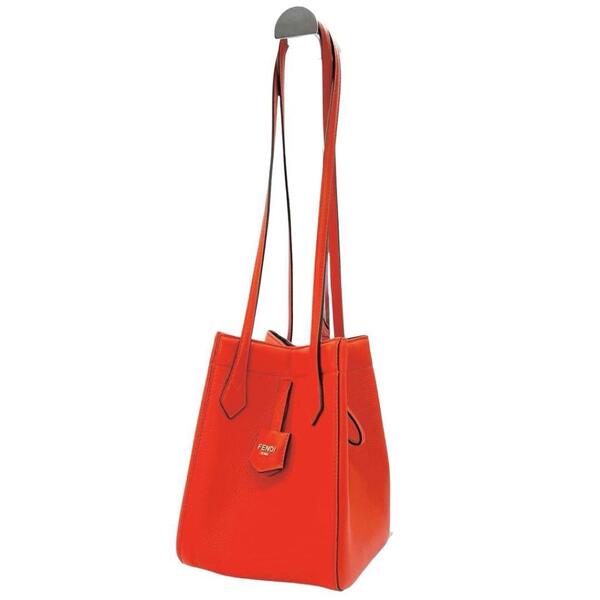 未使用 フェンディ オリガミ ショルダーバッグ レッド スモール ミニ FENDI 8BS083 トートバッグ レザー ユニセックス 3736