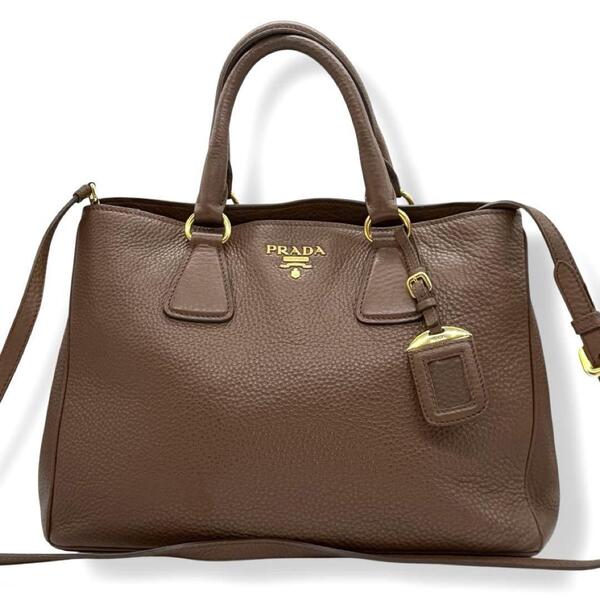プラダ ガレリア ミディアム 2way トートバッグ ショルダーバッグ PRADA BN2579 ハンドバック 三角ロゴ ヴィッテロダイノ 3800
