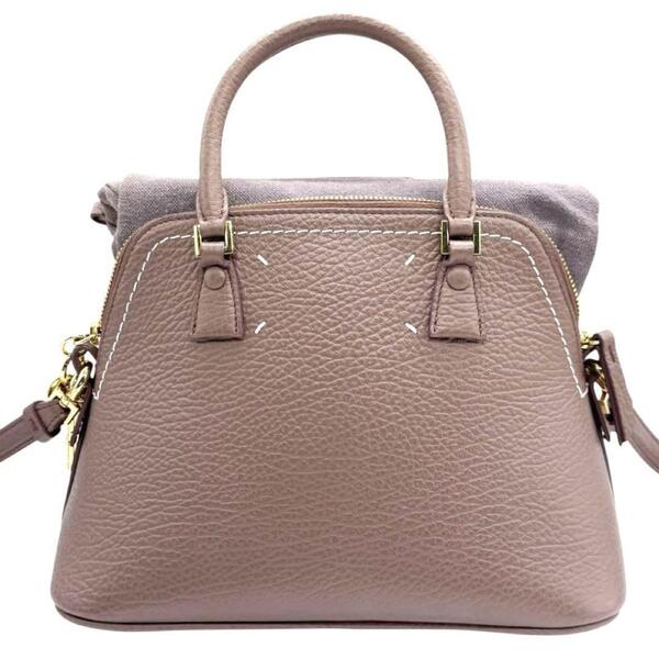 新品同様 メゾンマルジェラ 5AC ミニ 2way ショルダーバッグ maison margiela S56WG0082 ハンドバッグ パープル 4ステッチ 3804