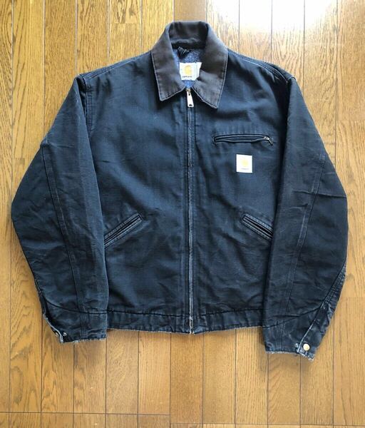 USA製 カーハート Carhartt ジャケット デトロイトジャケット JACKET デトロイト 古着 ダック ブラック 黒 アメリカ製 アメカジ