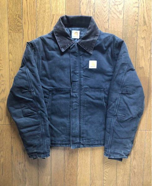 USA製◆カーハートCarhartt 古着 ダック ジャケット トラディショナルジャケット ブラック 黒 デトロイト アメカジ古着 ワーク