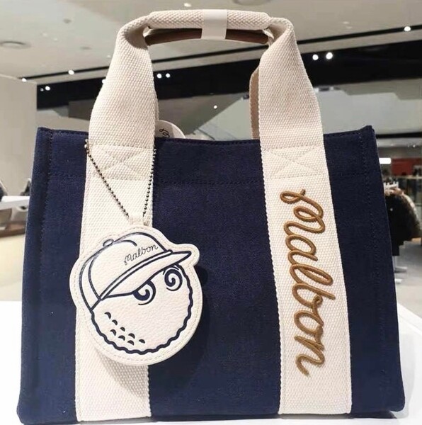 即発送最安値★マルボンゴルフ★malbon golf カートバッグ ミニトートブルー