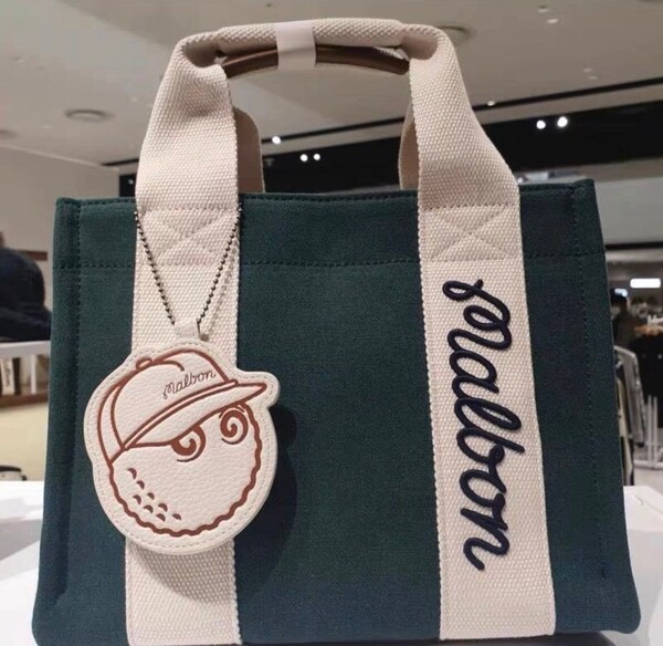 即発送最安値★マルボンゴルフ★malbon golf カートバッグ ミニトートバッグマルボンブグリーン