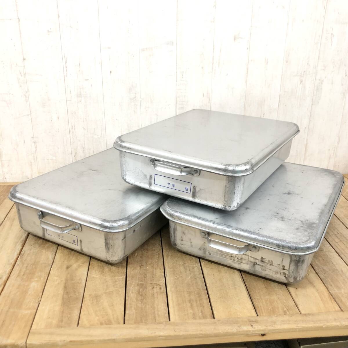 ウナギ 学校給食 食缶 新品未使用品 昭和レトロ アンティーク ① ウナギ 学校給食 食缶 新品未使用品 昭和レトロ アンティーク ①
