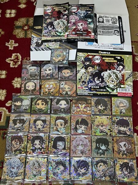 美品 フルコンプセット 全31種 にふぉるめーしょん 鬼滅の刃 第12弾 其ノ十二 シールウエハース パッケージ2種 空箱付き