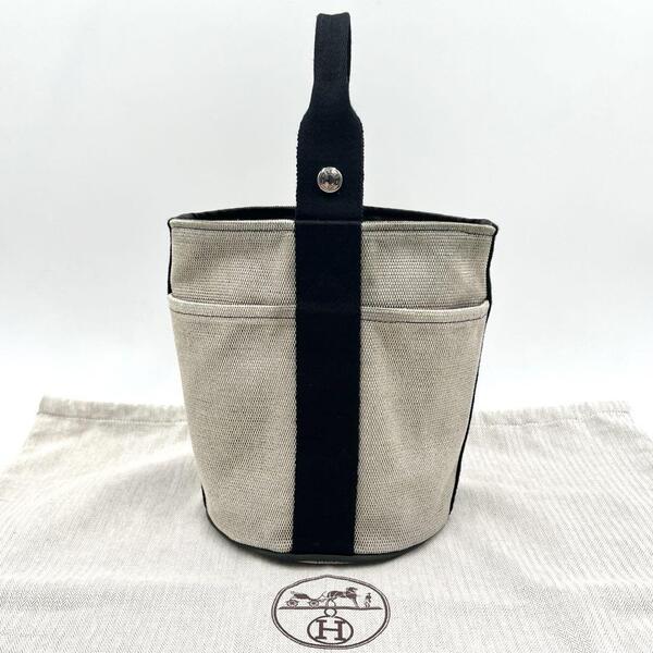 HERMES エルメス サクソー PM ハンドバッグ ミニトート 正規品 キャンバス バケット バケツ