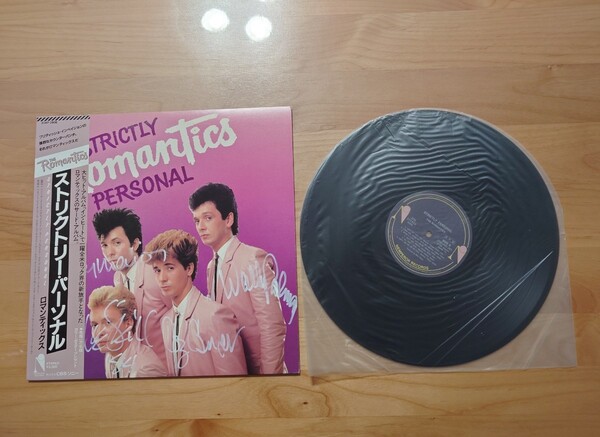 ★ロマンティックス ROMANTICS★Strictly Personal★帯付★見本盤★OBI★PROMO★SAMPLE★Rare Item★サイン付★LP★歌詞カード汚れ★中古