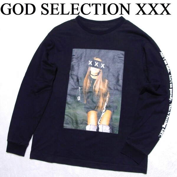 GOD SELECTION XXX L/S Ariana Grande PHOTO Tee M ゴッドセレクション トリプルエックス アリアナグランデ フォト ロンT Tシャツ ブラック