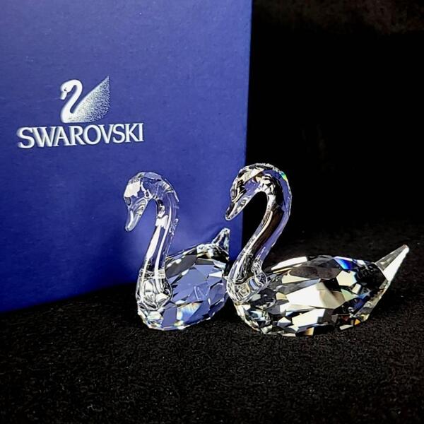 ●美品☆スワロフスキー SWAROVSKI スワン 白鳥 クリスタル 置物 フィギュリン 837154 箱つき