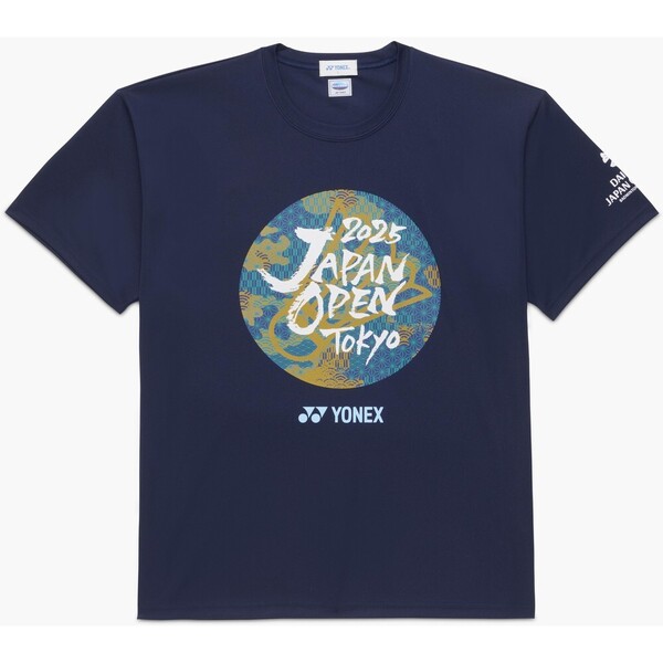 【YOB25200 (019) L 】YONEX ユニTシャツ ネイビーブルー サイズ L 新品 未使用 タグ付 バドミントン 2025ジャパンオープン記念Tシャツ