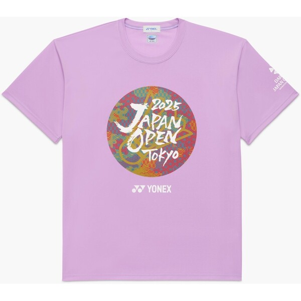 【YOB25200 (215) L 】YONEX ユニTシャツ ライラック サイズ L 新品 未使用 タグ付 バドミントン 2025ジャパンオープン記念Tシャツ