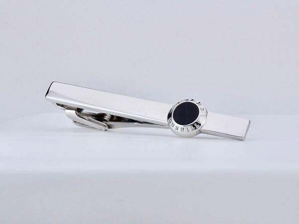 dunhill ADコイン オニキス Ag925 ダンヒル ネクタイピン タイピン タイバー tie bar 箱付き 7-7-284
