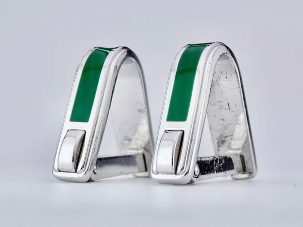 dunhill 925 グリーン ダンヒル カフス カフリンクス cufflinks 7-7-385