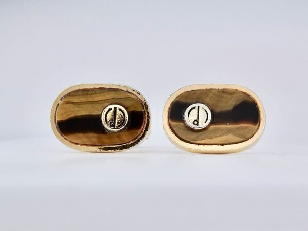 dunhill タイガーアイ ダンヒル カフス カフリンクス cufflinks 7-7-404