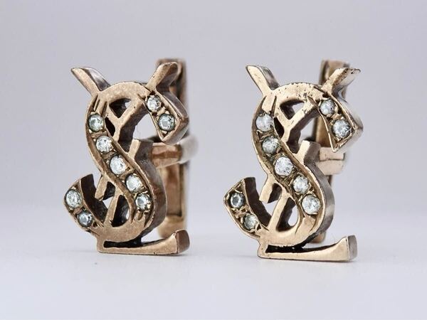 Yves Saint Laurent 0.19ct ×2 カフス カフリンクス イヴサンローラン cufflinks 7-7-471