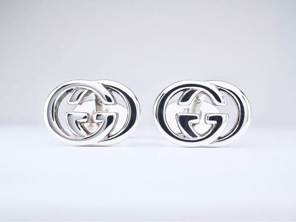 GUCCI ダブル G ロゴ スターリングシルバー925 グッチ カフス カフリンクス cufflinks 7-7-335