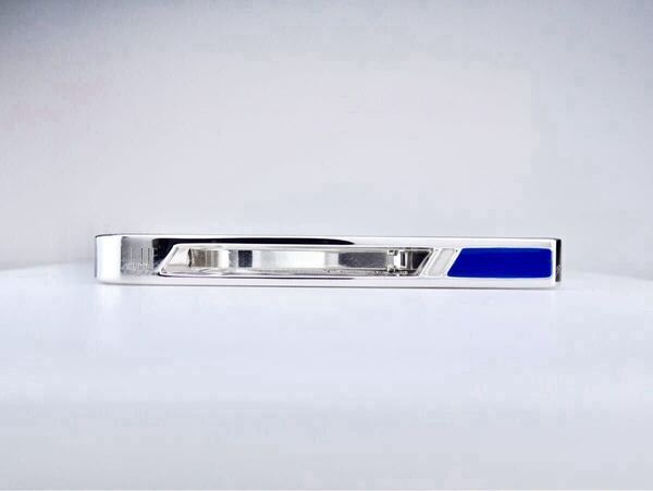 dunhill カットアウト ブルー Ag925 ダンヒル ネクタイピン タイピン タイバー tie bar 7-7-246
