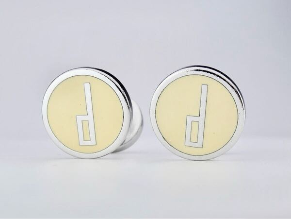 dunhill オーバル ホワイト ダンヒル カフス カフリンクス cufflinks 7-7-392