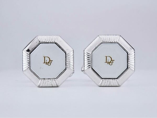 Christian Dior ホワイト カフリンクス カフス ディオール cufflinks 7-7-437