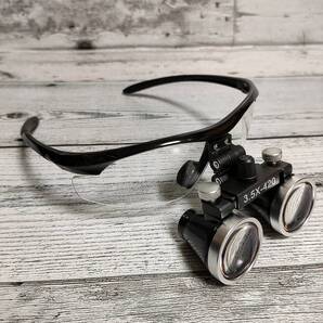 倍率3.5 黒 歯科 デンタル ヘッド ルーペ 双眼 拡大鏡 メガネ 角度調整可能 DIY 手作業 修理 軽量