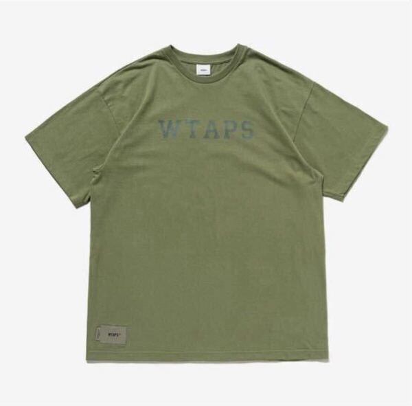 WTAPS 2023SS COLLEGE SS TEE OLIVE DRAB Lサイズ ダブルタップス カレッジ スポット 半袖 Tシャツ T-SHIRT オリーブドラブ LARGE