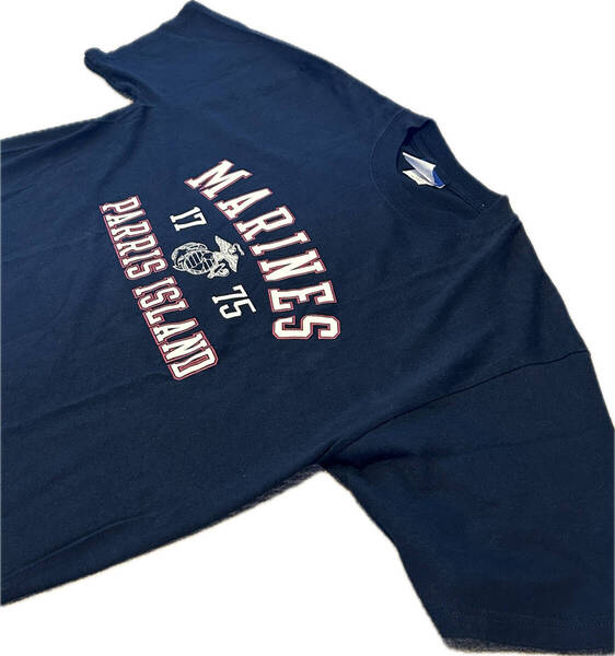 ◆即決送料込み◆アメリカ古着Championチャンピオン パリスアイランドTシャツL◆アメカジビンテージヴィンテージNAVY海兵隊USN