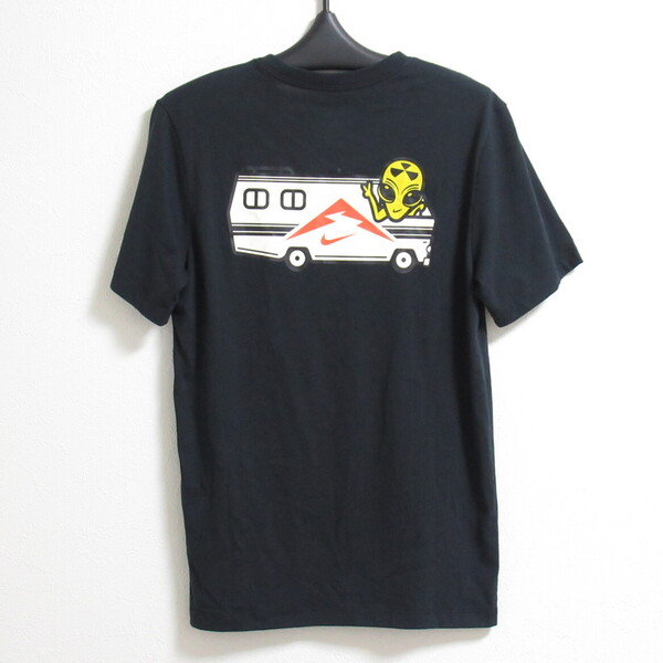 NIKE DRI-FIT TRAIL s/s Tee 黒 ブラック M ナイキ ドライフィット トレイル ランニング 半袖 Tシャツ バス エイリアン 宇宙人 FJ2355-010