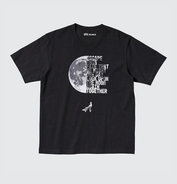 XLサイズ 新品 ファイナルファンタジー トルガル UT 半袖 Tシャツ グラフィックT 月 狼 綿100 黒 ブラック ユニクロ UNIQLO 送料無料