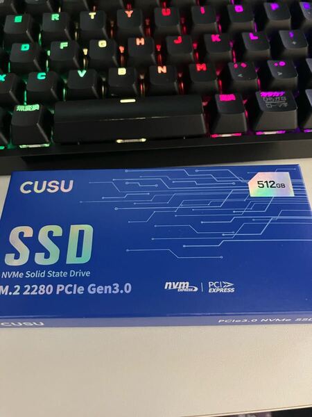中古 CUSU NVMe SSD M.2 PCIe3.0 512GB
