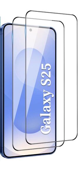 h329 Galaxy S25 ガラスフィルム 全面保護ギャラクシーS25 液晶 保護 フィルム 指紋認証対応【2枚入】旭硝子素材製 硬度9H 貼り付け簡単