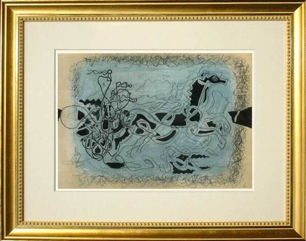 【特価】 ≪ ジョルジュ ブラック ≫ エリオグラビュール+リトグラフ【石版画】 V 1955年 VERVE GEORGES BRAQUE