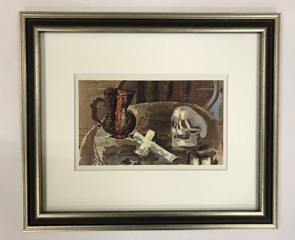 【特価】 ≪ ジョルジュ ブラック ≫ エリオグラヴュール 1945年 VASE ET CRANE GEORGES BRAQUE