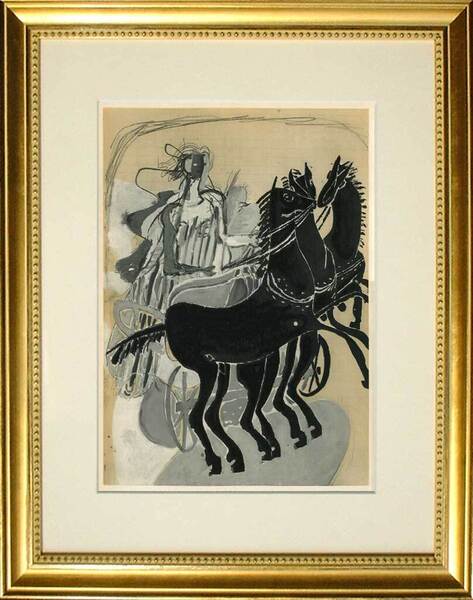 【特価】 ≪ ジョルジュ ブラック ≫ エリオグラビュール+リトグラフ【石版画】 III 1955年 VERVE GEORGES BRAQUE