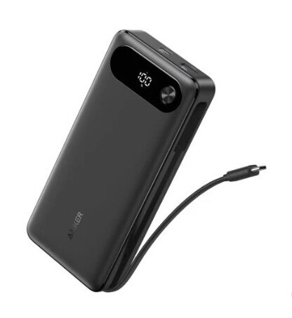 【未開封】 Anker Power Bank (20000mAh, 87W, Built-In USB-C ケーブル) (モバイルバッテリー)【PSE技術基準適合】A1383N11 (ブラック)