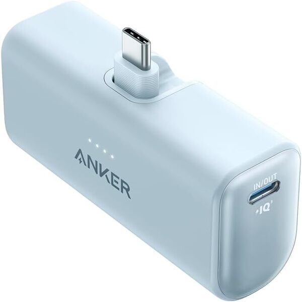【未開封】Anker Nano Power Bank (22.5W, Built-In USB-C Connector) (モバイルバッテリー 5000mAh )PSEマーク付 A16530G1 (ブルー)