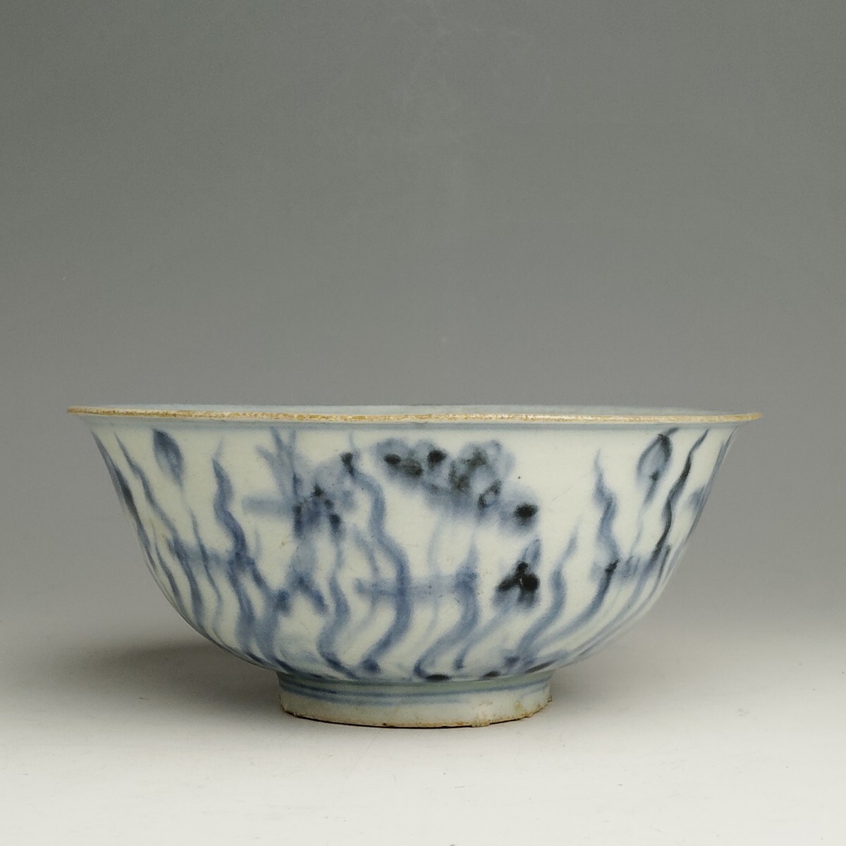 茶碗■明朝染付碗 第参号 唐物 平茶碗 骨董品 古い平鉢 花唐草紋 古玩 唐物■ Yahoo!オークション -「明 古染付」の落札相場・落札価格