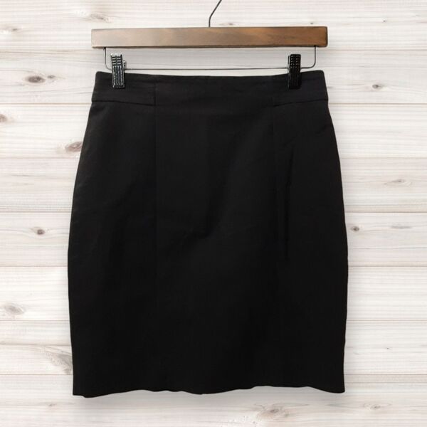 D0292 エイチアンドエム H&M ミニスカート タイトスカート (36) 黒 無地