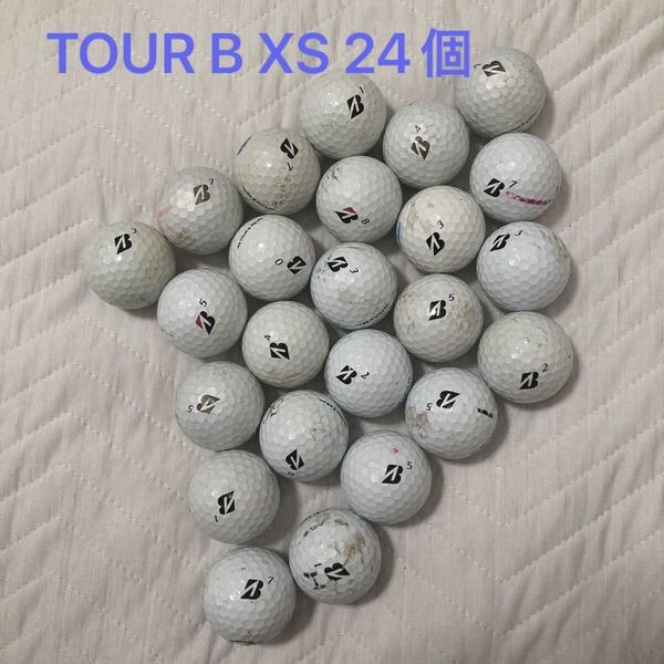 ☆SALE☆ブリジストン TOUR B XS ロストボール ホワイト 練習用 24個 ゴルフボール 送料無料!