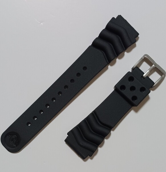【送料込】腕時計 ラバーベルト 22mm ブラック 交換用バンド/セイコー SEIKO 等 新品未使用
