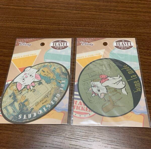 ディズニー トラベルステッカー おしゃれキャット 新品2種類セット